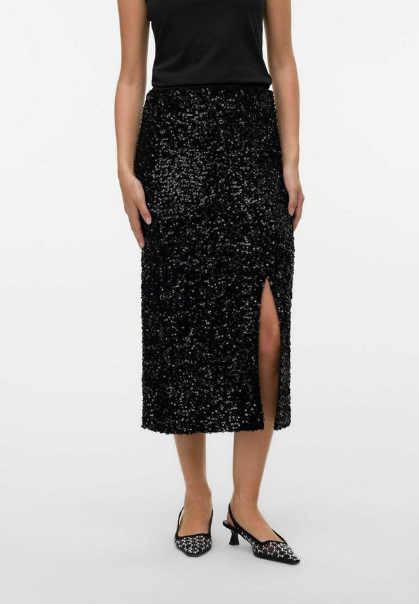 Vero Moda VMHALIA Long - Pencil skirt - black
