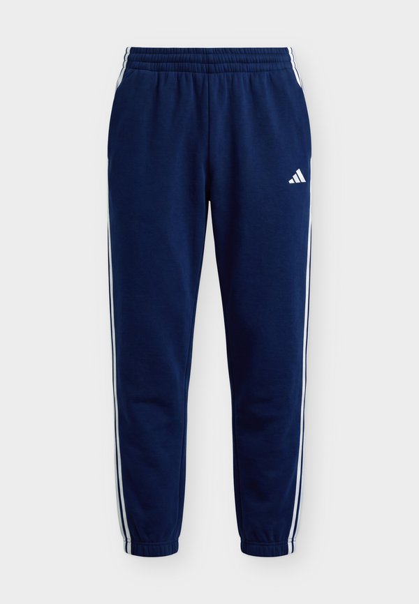 adidas Sportswear ESSENTIALS 3 STRIPES TAPERED CUFFED PANTS - Tracksuit bottoms - team navy blue 2/white