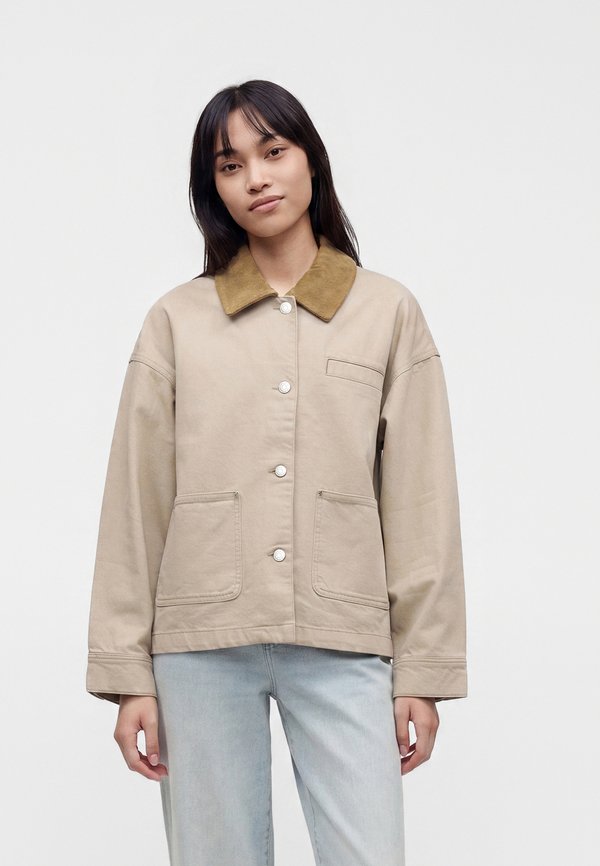 Vero Moda VMENYA WORKWEAR - Denim jacket - beige