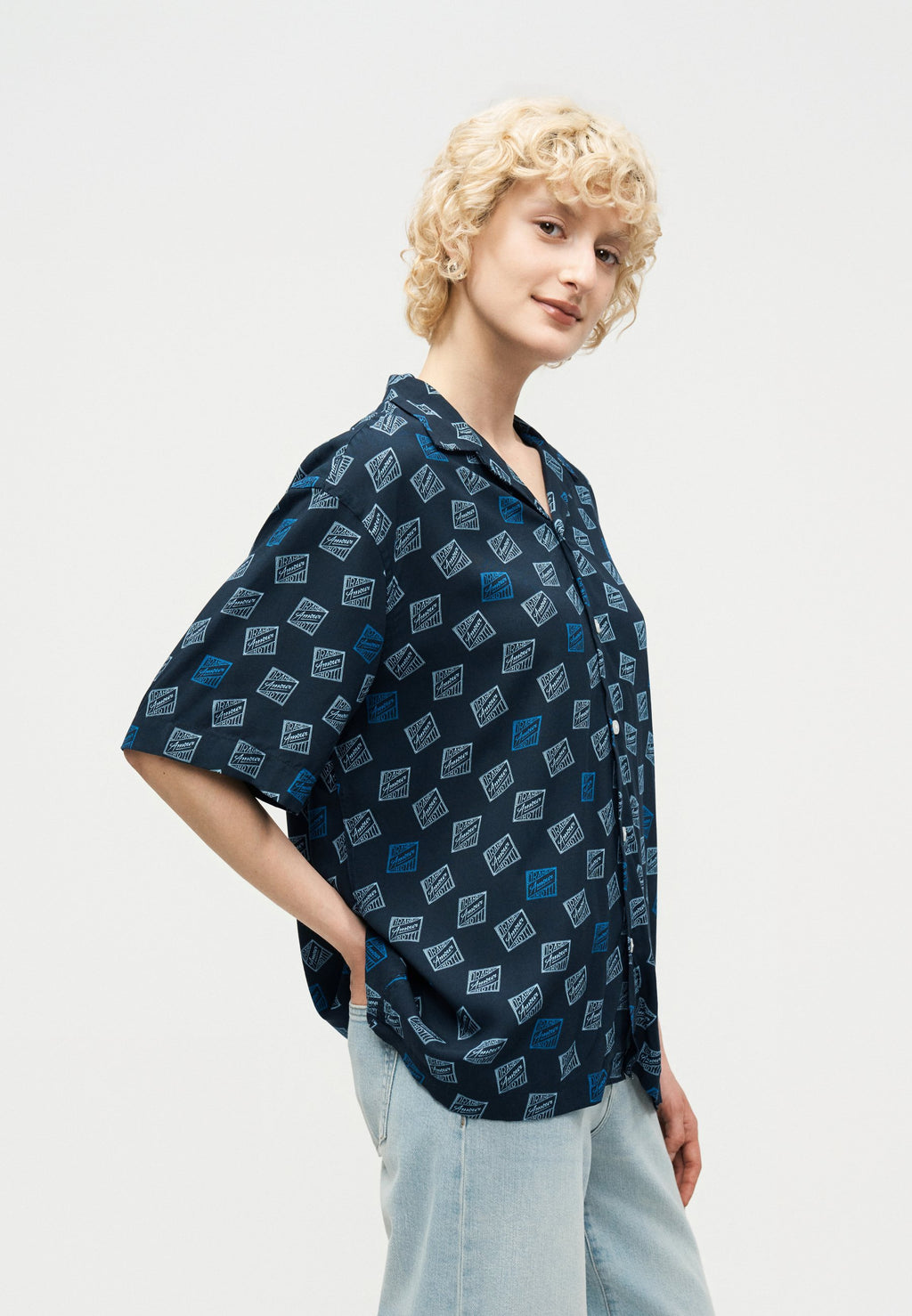 Selected SLHRLXHOTEL AMOUR STAMPS SHIRT