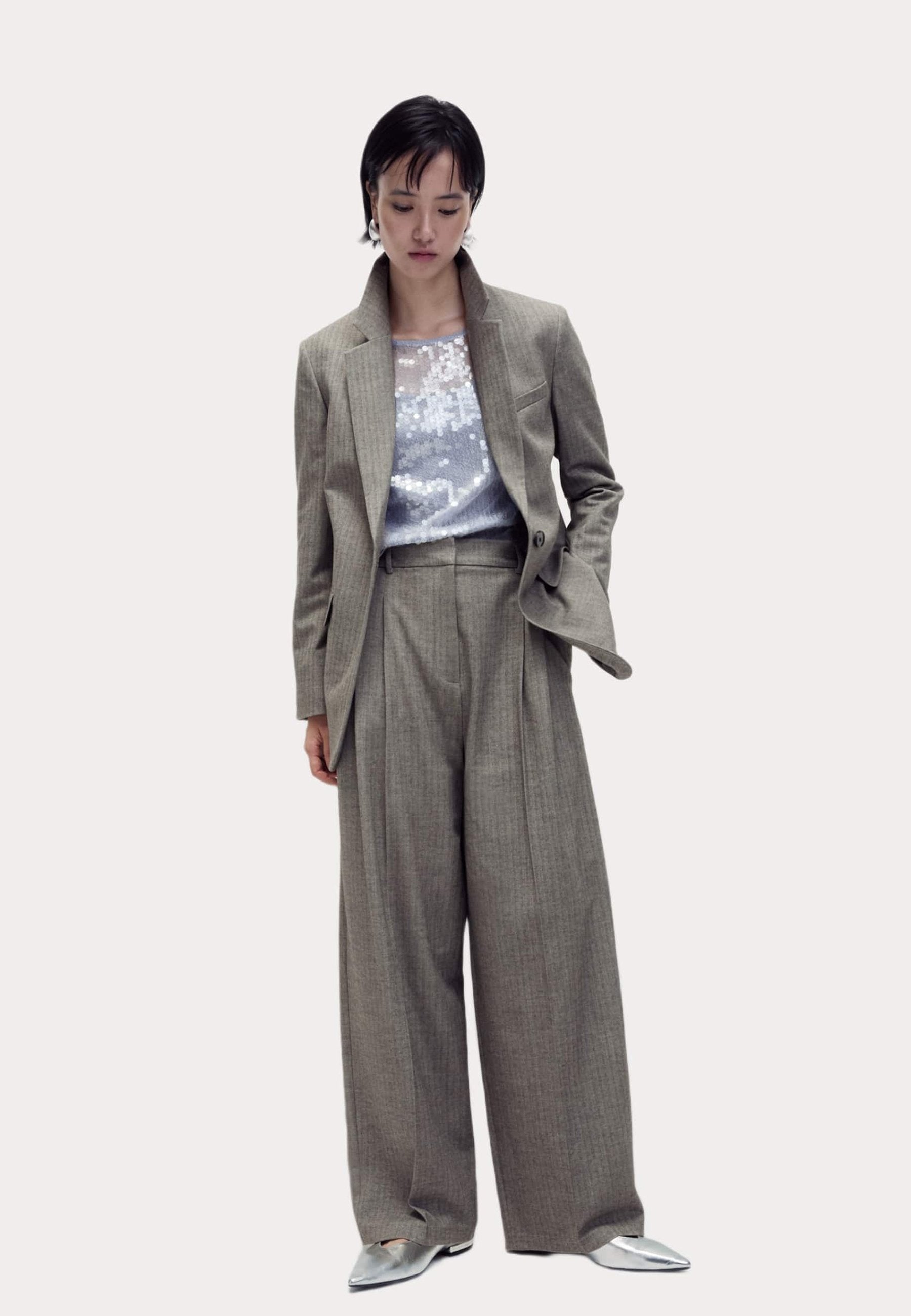 Marks & Spencer HERRINGBONE WIDE LEG