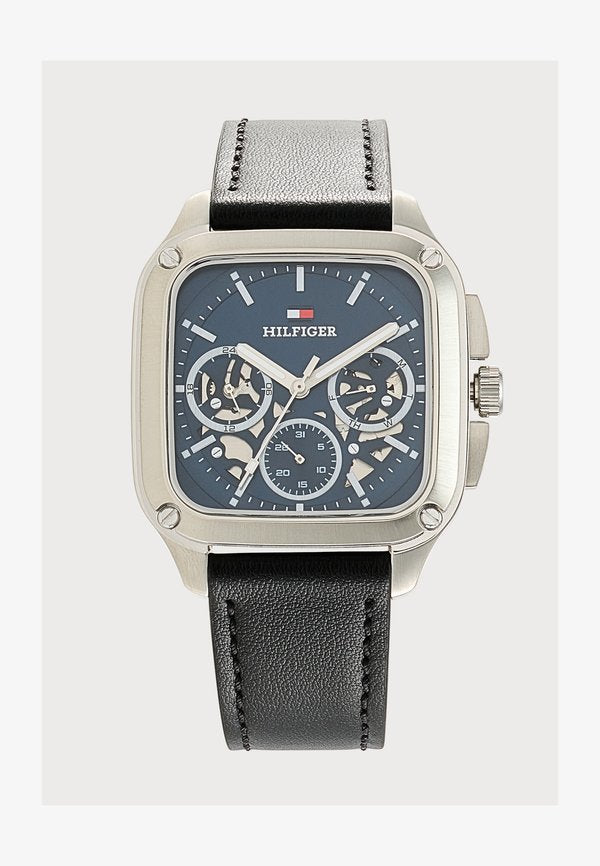 Tommy Hilfiger HERALD SKELETON - Chronograph watch - silver-coloured/black