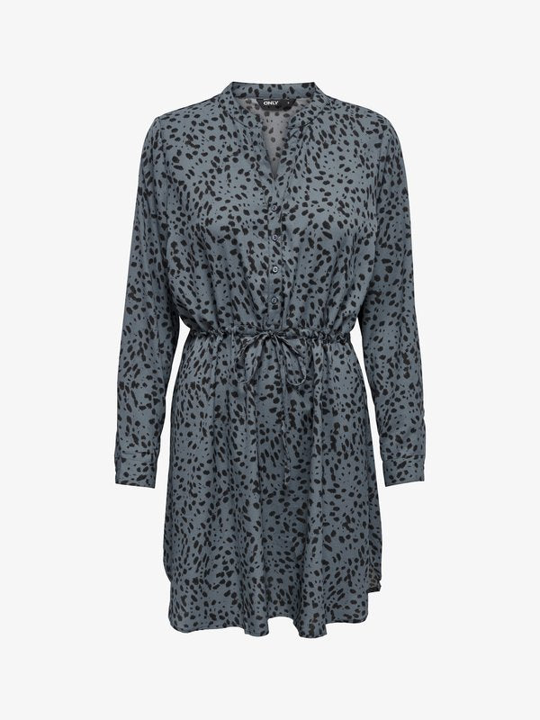 ONLY ONLCORY LIFE NOOS - Shirt dress - blue indigo black leo