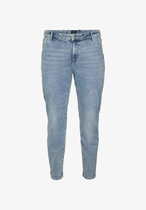 Vero Moda Curve Mom fit VMCISA High rise - Relaxed fit jeans - light blue denim