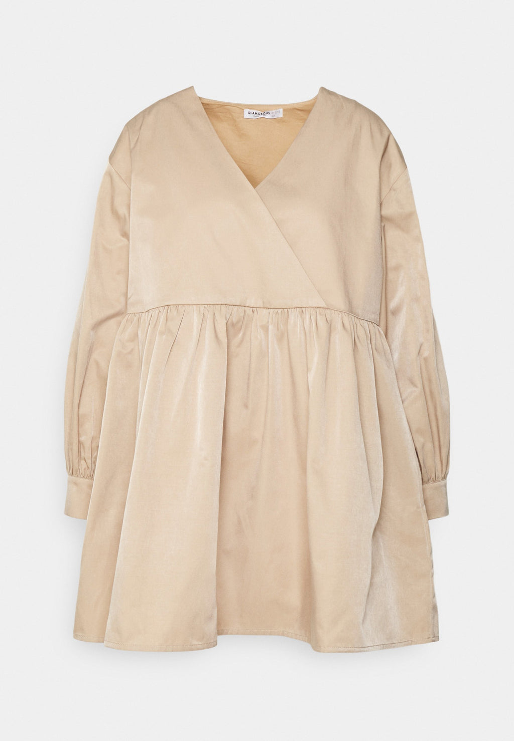 Glamorous Petite FIXED WRAP FRONT SMOCK DRESS