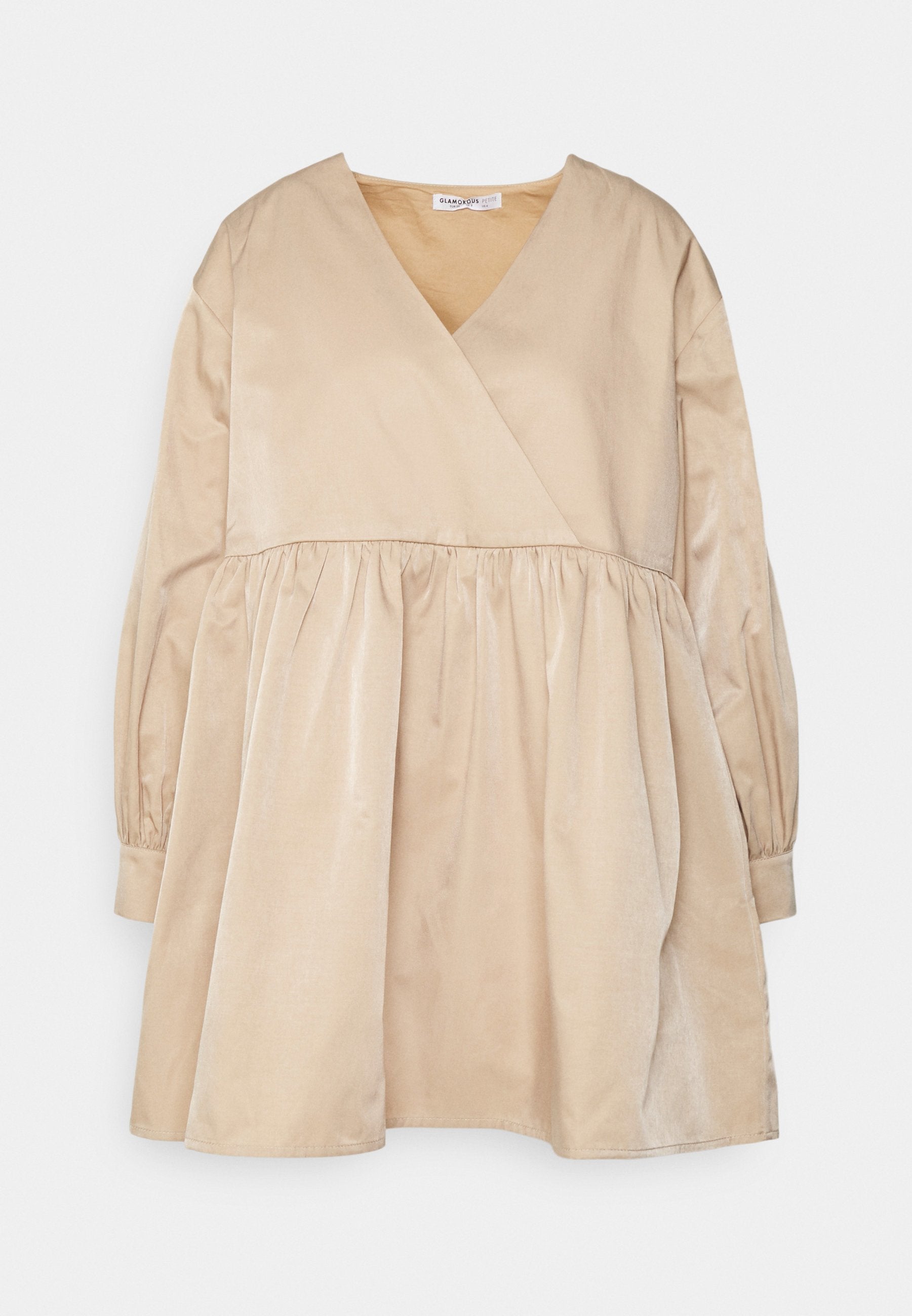 Glamorous Petite FIXED WRAP FRONT SMOCK DRESS