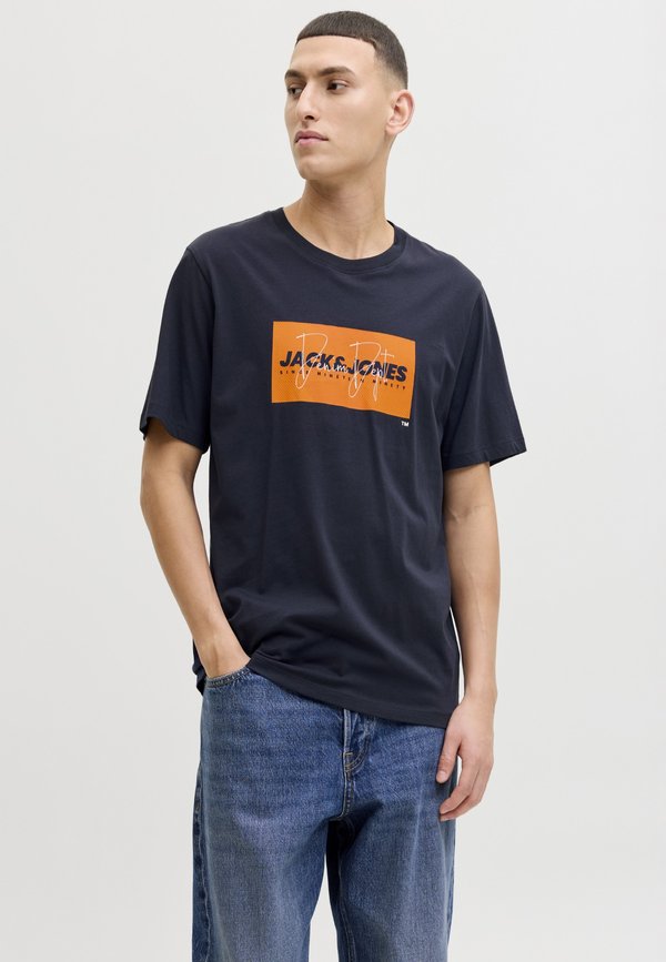 Jack & Jones T- - Print T-shirt - navy