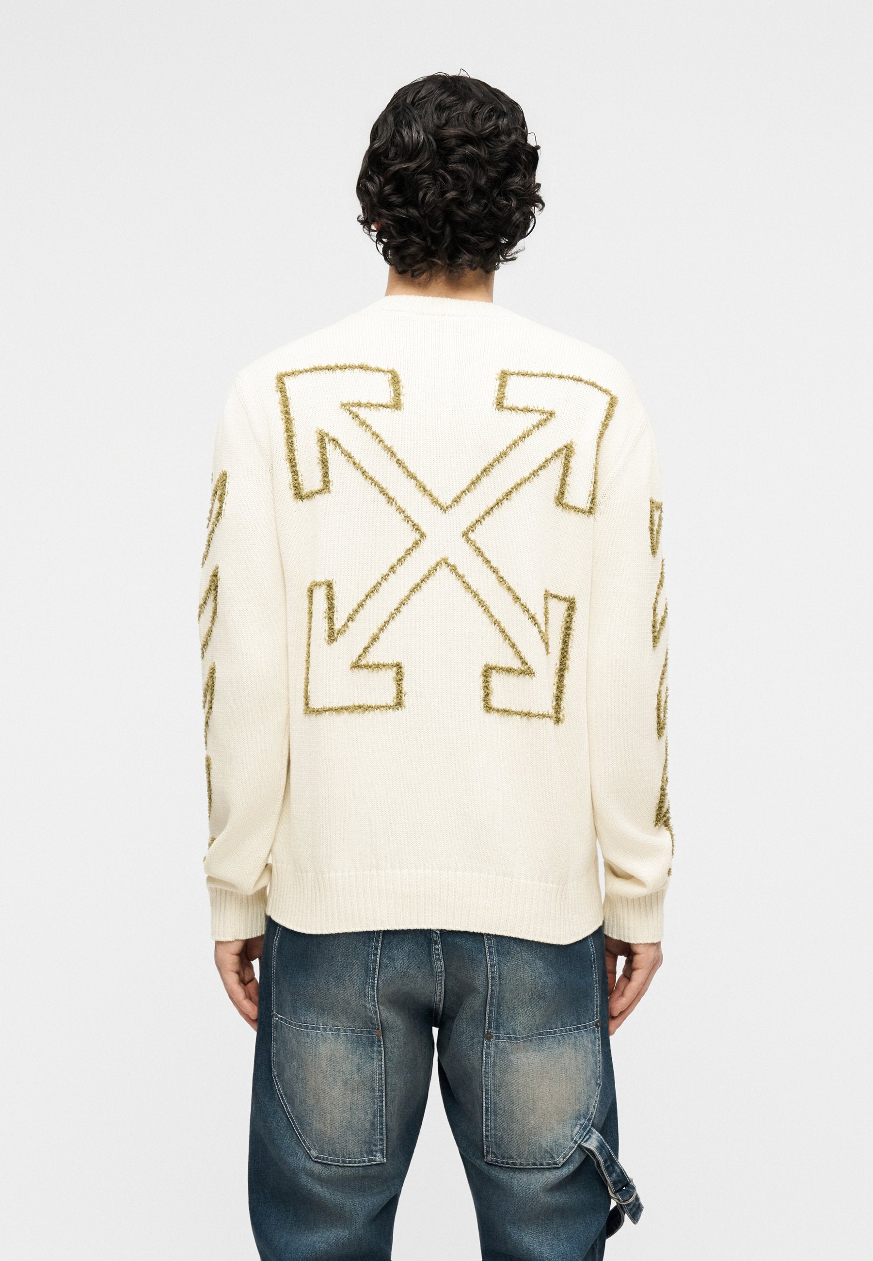 OFF-WHITE DIAG OUTLINE CREW NECK