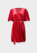 Vero Moda VMBEATRICIA SHORT DRESS - Day dress - scarlet sage