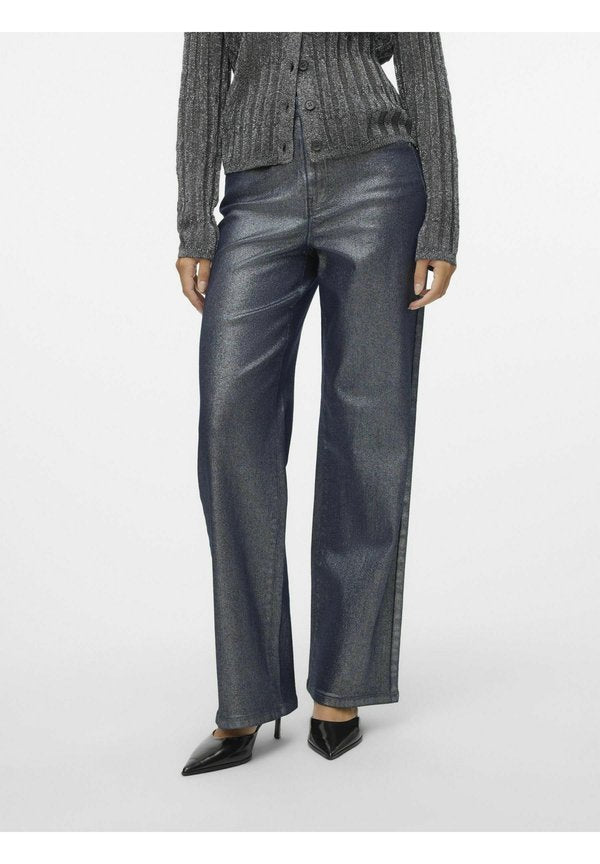 Vero Moda Wide-fit VMTESSA High rise Wide Leg Fit - Relaxed fit jeans - medium blue denim