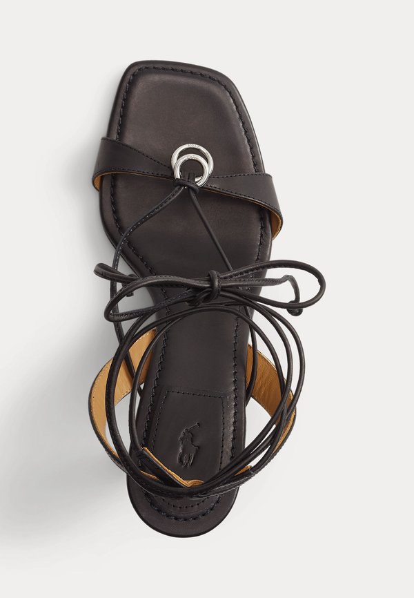 Polo Ralph Lauren O-RING LEATHER WRAP HEELED SANDAL