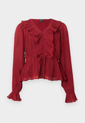 Vero Moda VMDORA FRILL PLEAT NOOS - Blouse - biking red