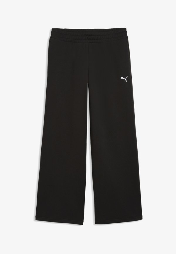 Puma ESSENTIALS CAT FLEECE HOSE MIT WEITEM BEIN - Tracksuit bottoms - black