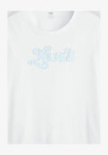 Levi's® PL PERFECT TEE PLUS RHINESTONE SPORTY LE. - Print T-shirt - plus rhinestone spor - whites