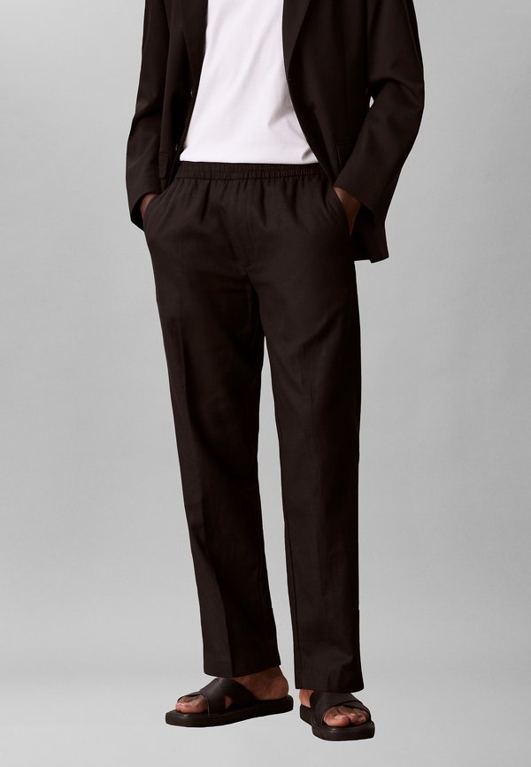 Calvin Klein DRAWSTRING  - Trousers - black