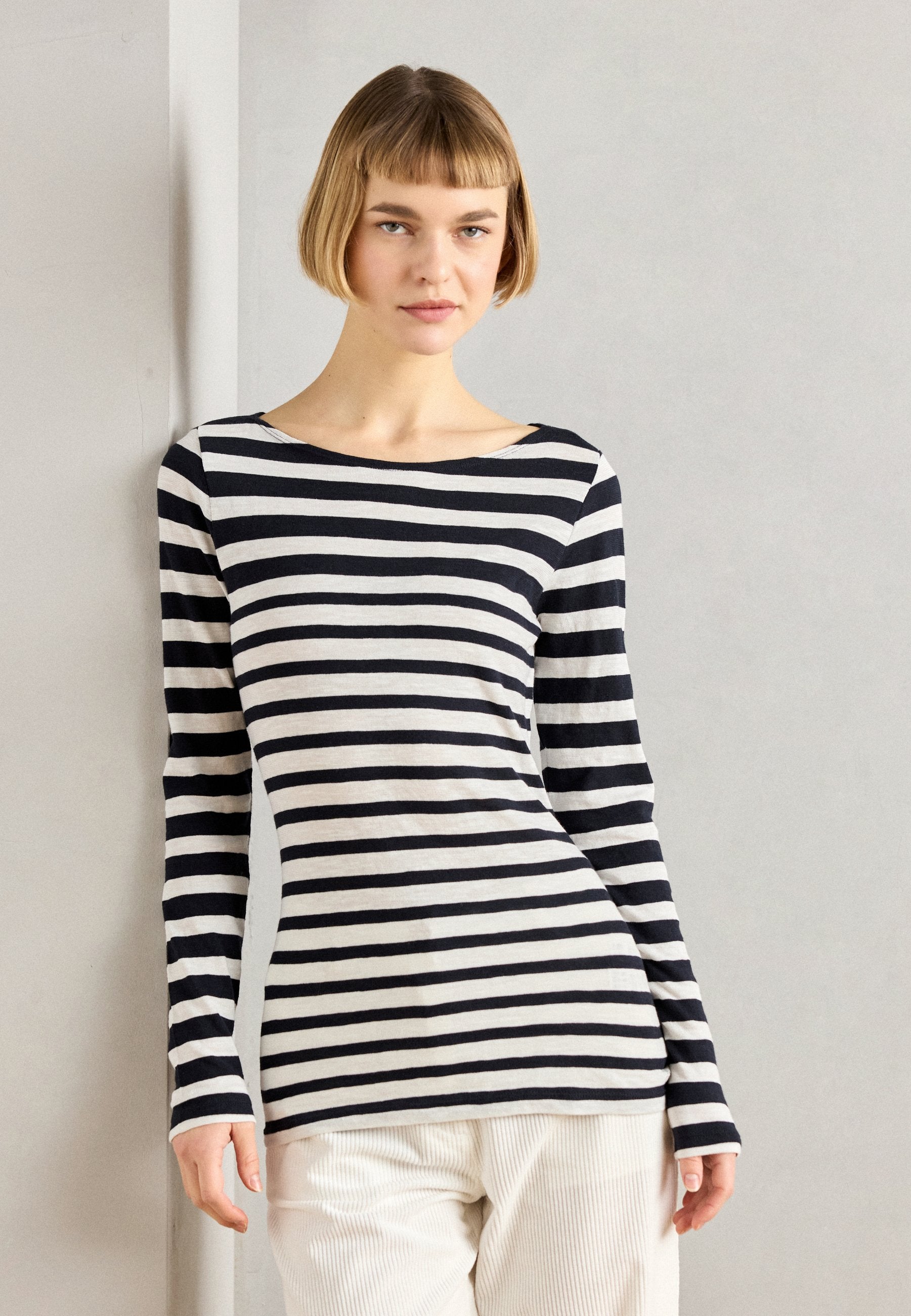 Marc O'Polo LONG SLEEVE BOAT NECK STRIPED