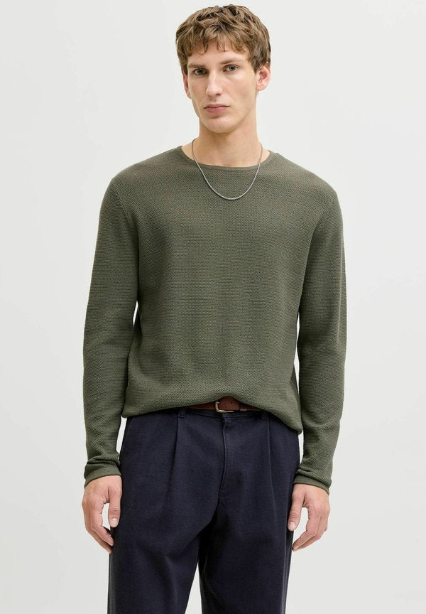 Jack & Jones Knitted Plain Knitted - Jumper - dusty olive