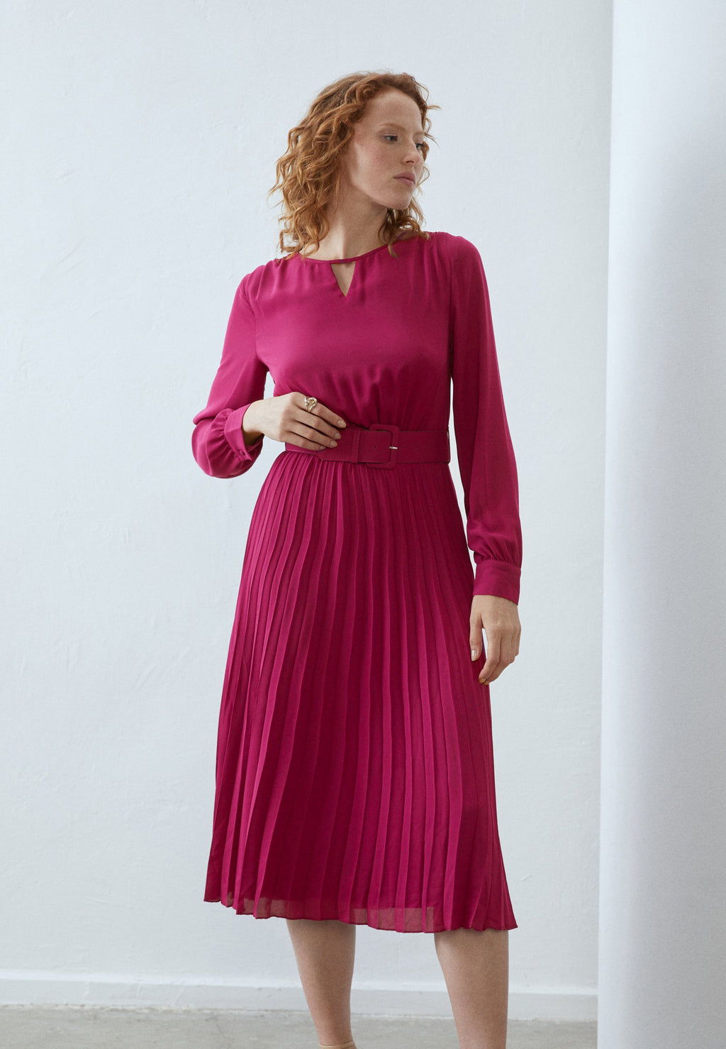 Anna Field PLISSEE MIDI DRESS