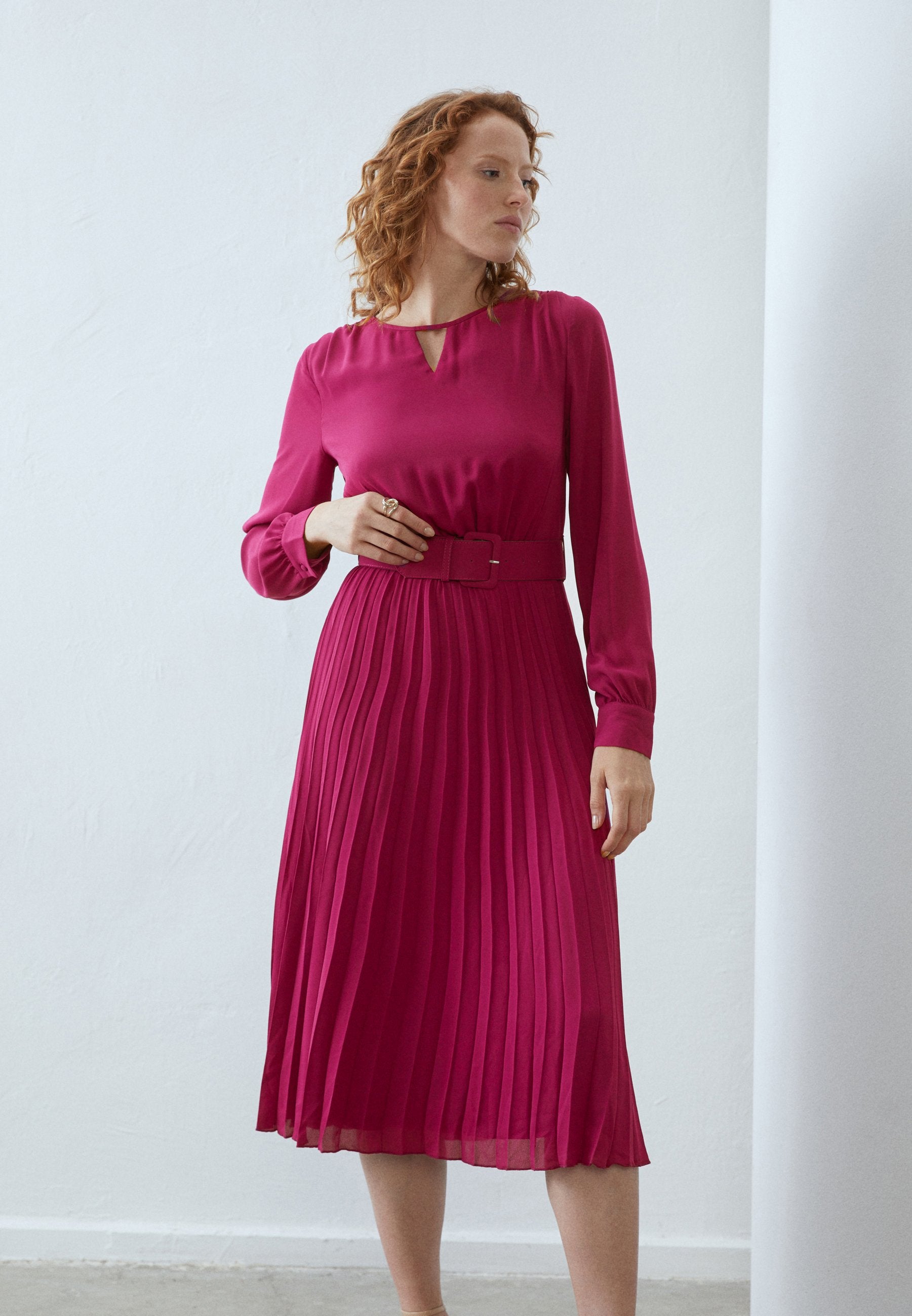 Anna Field PLISSEE MIDI DRESS
