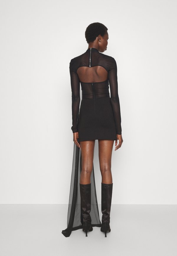 David Koma CRYSTAL BUCKLE DIAMOND CUTOUT MINI DRESS