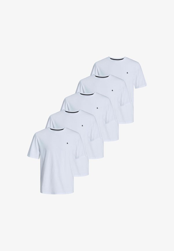 Jack & Jones PACK 5 - Basic T-shirt - weiß