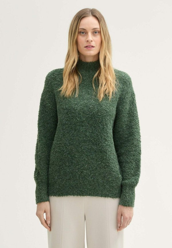 TOM TAILOR Jumper - pale bark green melange