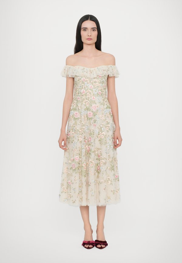 Needle & Thread ANTOINETTES FLORAL OFF SHOULDER BALLERINA DRESS