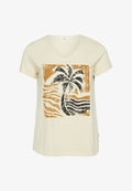 s.Oliver T-SHIRT - Print T-shirt - helles beige
