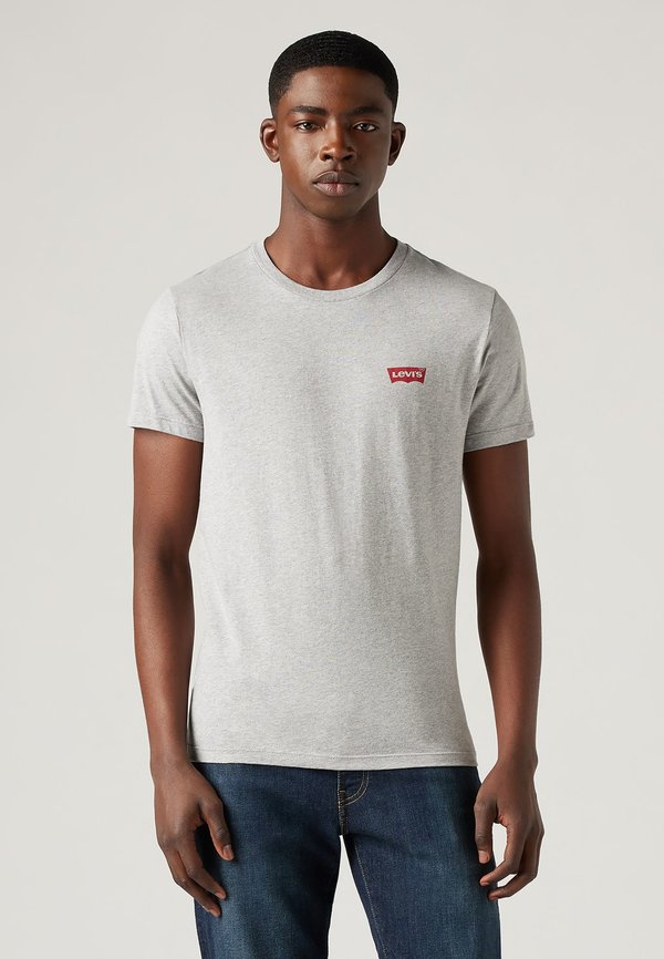 Levi's® 2 PACK - Basic T-shirt - white/mid tone grey heather