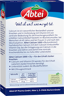 Calcium 1000 + D3 Osteo Vital Kautabletten 30 St. Abtei