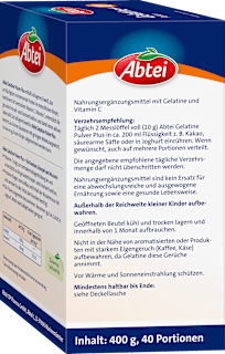 Gelatine Pulver + Vitamin C (40 Portionen) Abtei
