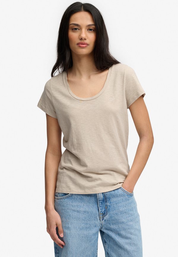 Superdry & Co SUPERDRY STUDIOS SCOOP NECK T-SHIRT.. - Basic T-shirt - feather grey