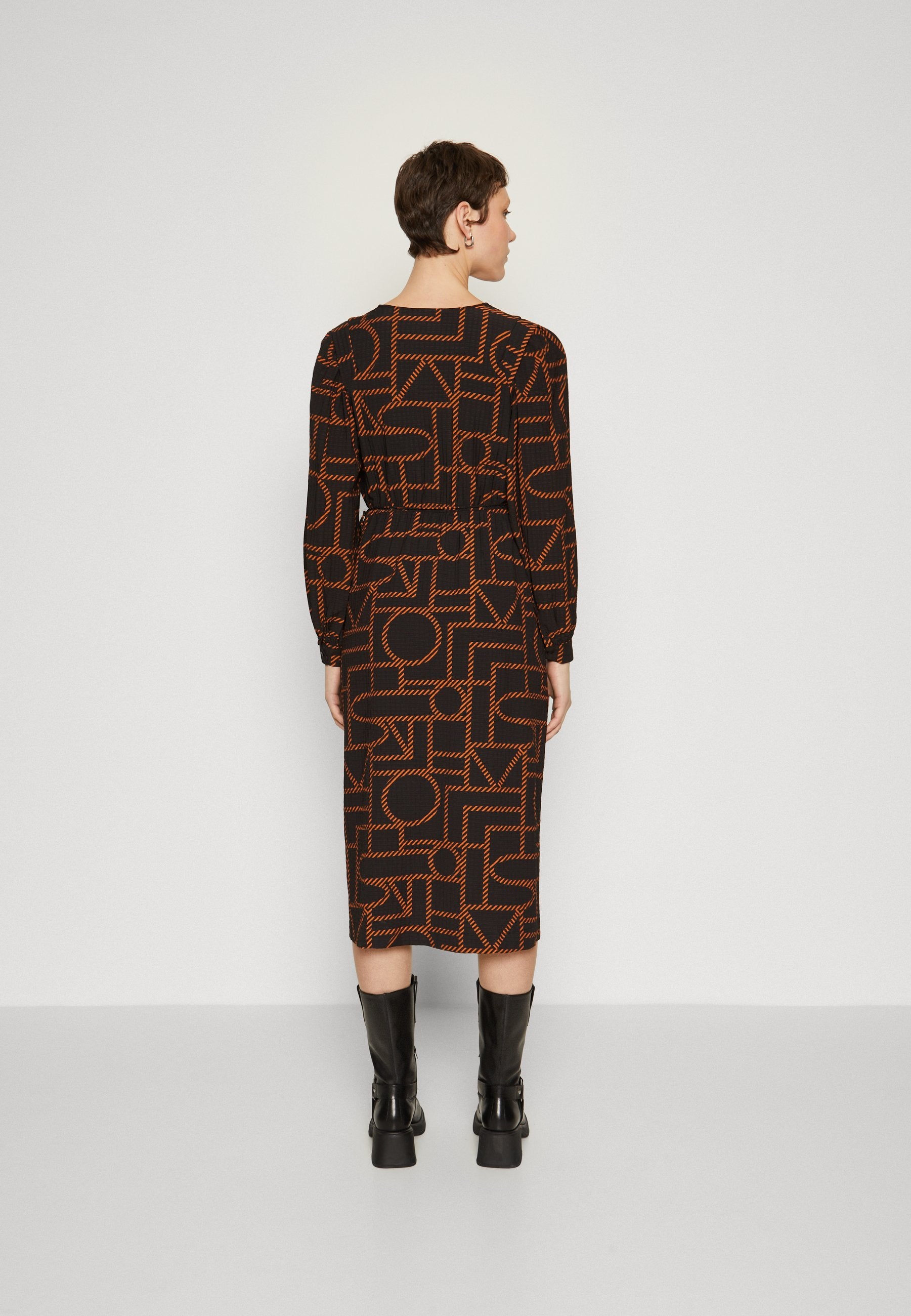 Object OBJHONNE MIDI WRAP DRESS