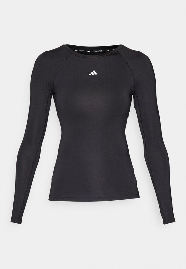 adidas Performance TECHFIT LONG SLEEVE TRAINING TOP - Long sleeved top - black