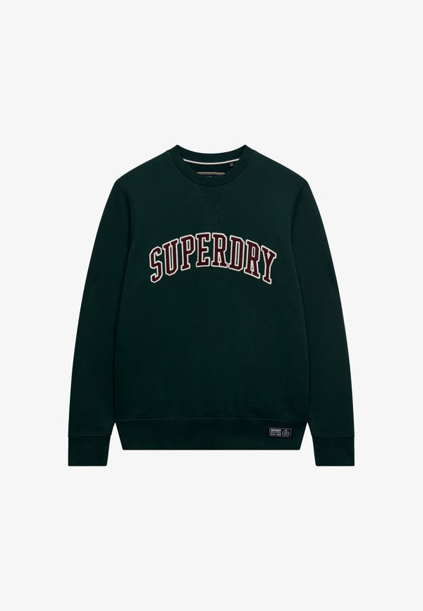Superdry & Co SUPERDRY SWEATSHIRT PULLOVER ATHLETIC APPLIQUE - Sweatshirt - dunkelgrün