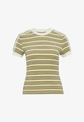 adidas Originals SUMMER GLOW SLIM STRIPED - Print T-shirt - multicolor/easy yellow