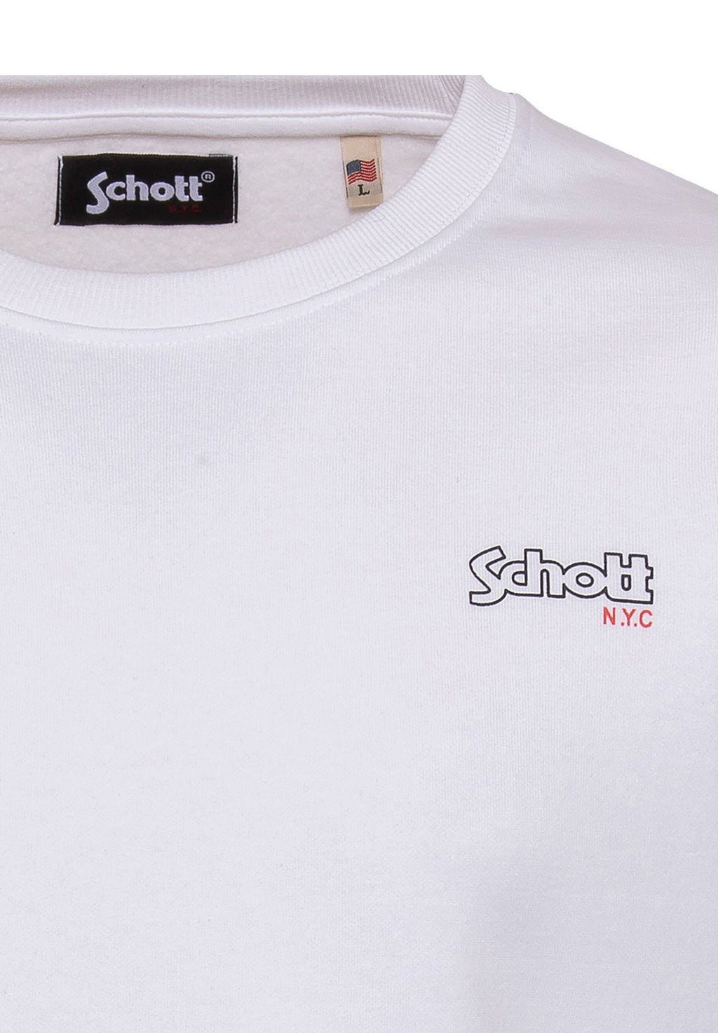 Schott SCHOTT SMALL PRINT GROUND FLOOR SWEATSHIRT