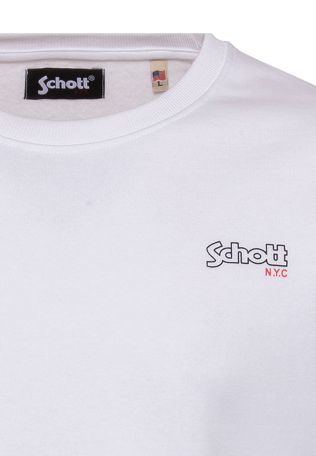 Schott SCHOTT SMALL PRINT GROUND FLOOR SWEATSHIRT
