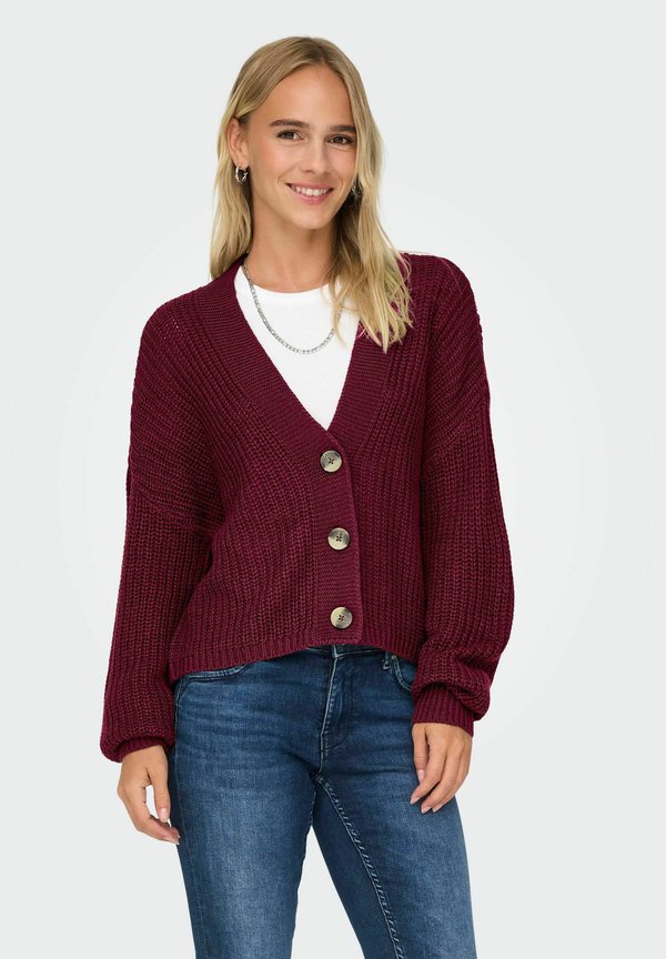 ONLY ONLCAROL NICE CARDIGAN - Cardigan - cabernet