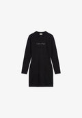 Calvin Klein Jeans LOGO MINIDRESS - Jumper dress - black