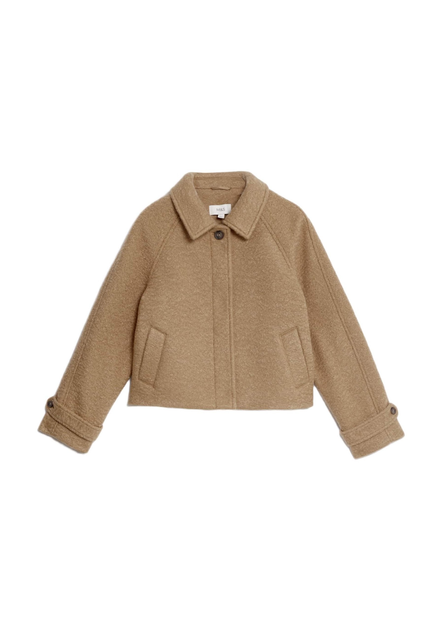 Marks & Spencer TEXTURED COLLARED SHORT COAT