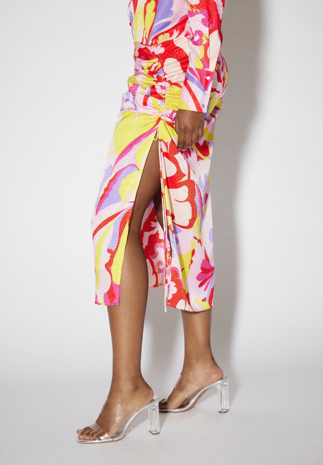 SOMETHINGNEW AMELIA CALF SKIRT