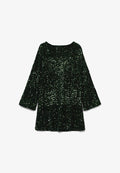 Vero Moda VMLAILA LS SEQUIN BOW EXP - Cocktail dress / Party dress - rain forest