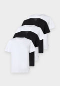 Jack & Jones JJEORGANIC BASIC TEE O NECK 5 PACK - Basic T-shirt - black/white
