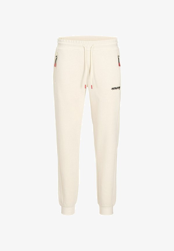 Jack & Jones Regular Fit - Tracksuit bottoms - antique white