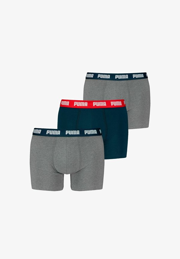 Puma EVERYDAY 3ER PACK - Trunks - grey navy red combo