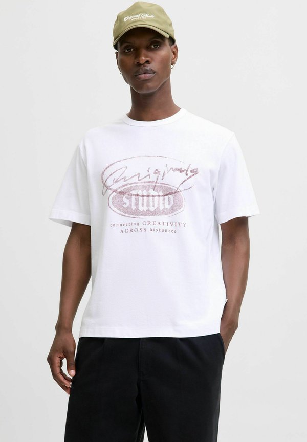 Jack & Jones T- - Print T-shirt - bright white