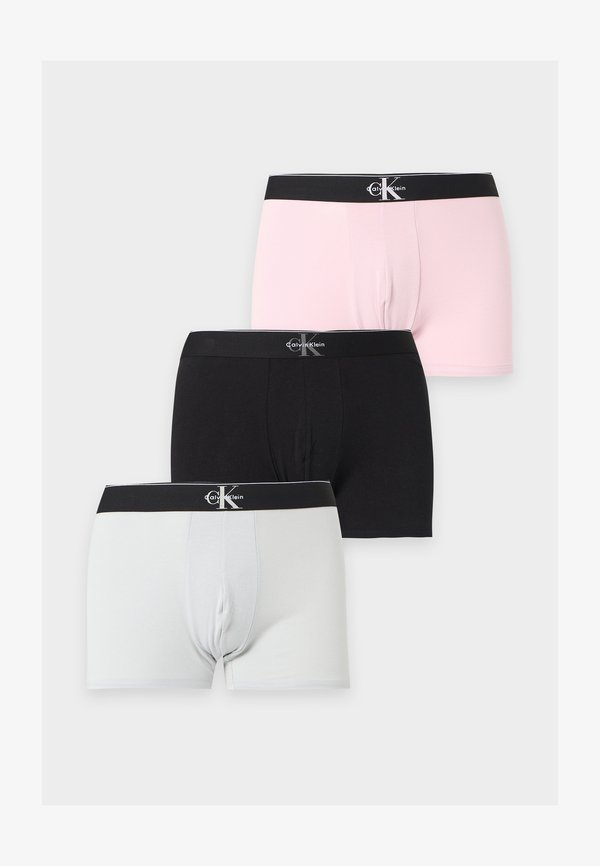 Calvin Klein Underwear GRAPHIC MONOGRAM 3 PACK - Trunks - black/harbor mist/hawaii orchid