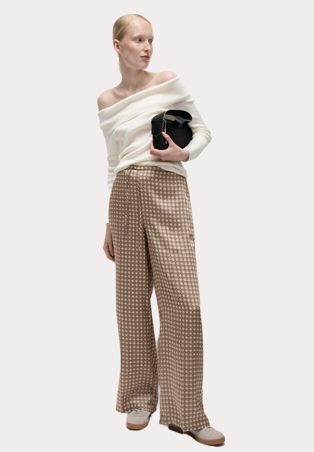 Marks & Spencer GEOMETRIC DRAWSTRING WIDE LEG