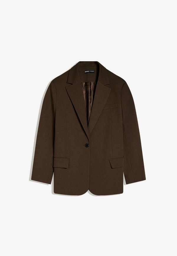Bershka WITH BACK BUCKLE  - Blazer - dark brown